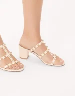 Valentino Rockstud Calfskin Leather Slide Sandal 60 Mm - Image 7